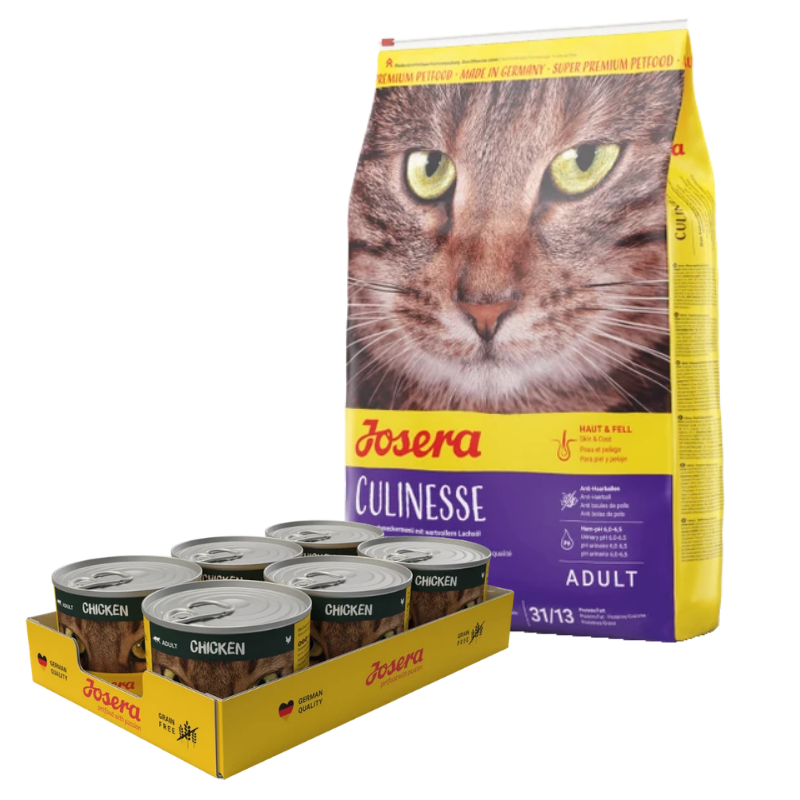 Josera Culinesse 10 kg + GRATIS Josera Cat Chicken 6 x 200 g