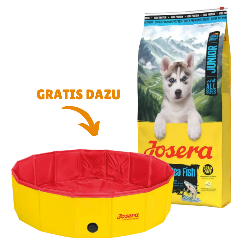 Josera High Protein Junior Sea Fish 12,5 kg + GRATIS Josera Hundepool