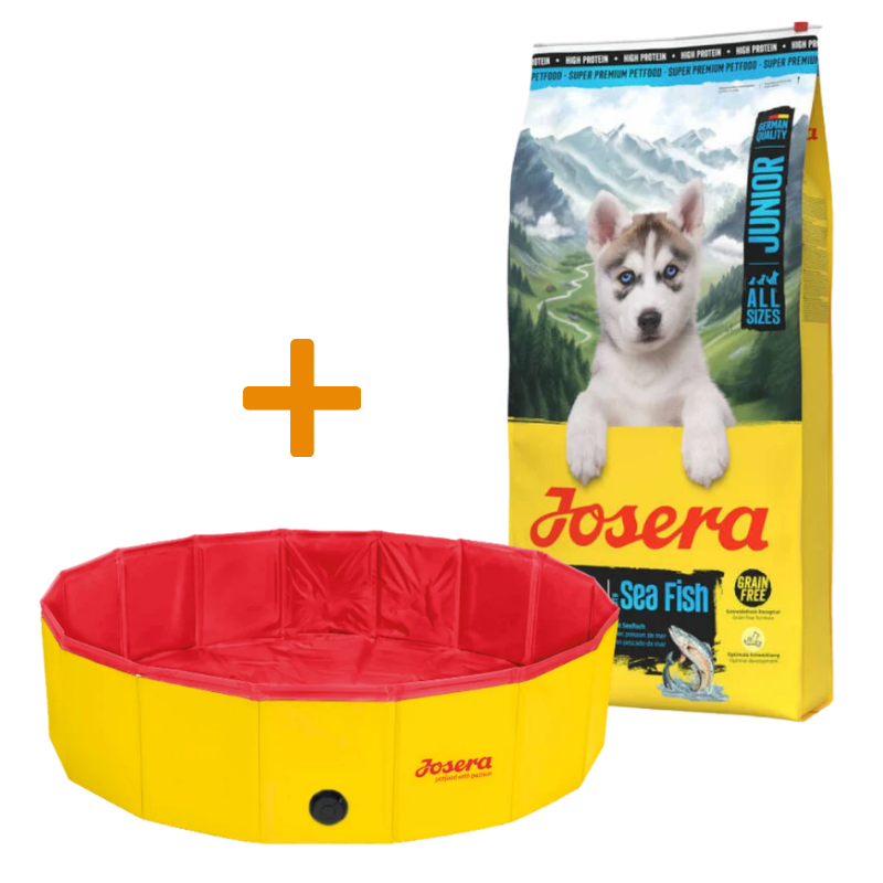 Josera High Protein Junior Sea Fish 12,5 kg + GRATIS Josera Hundepool