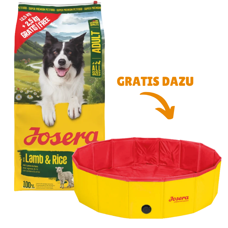 Josera Lamb & Rice 15 kg + GRATIS Josera Hundepool
