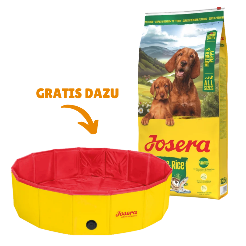 Josera Mother & Puppy Salmon & Rice 12,5 kg + GRATIS Josera Hundepool