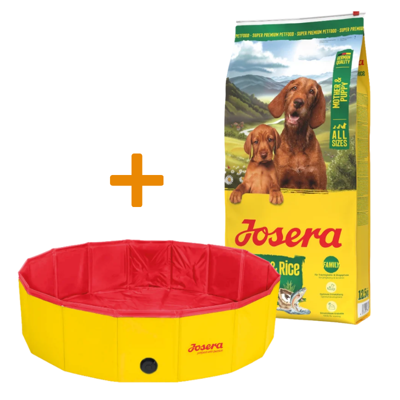 Josera Mother & Puppy Salmon & Rice 12,5 kg + GRATIS Josera Hundepool