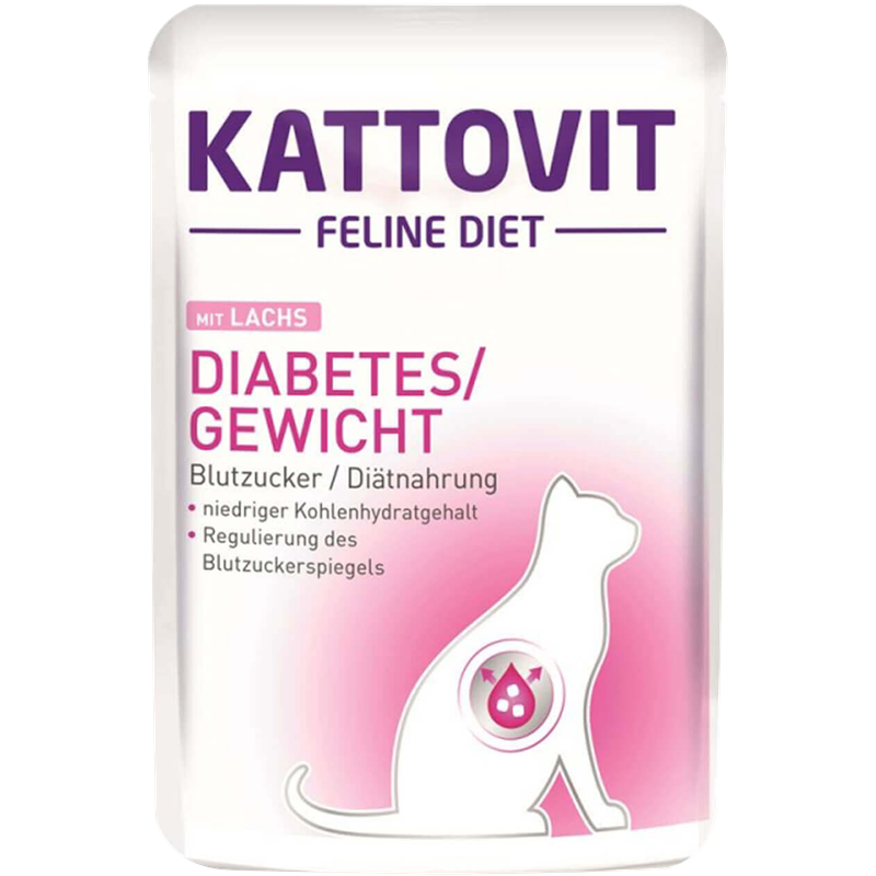 Kattovit Feline Diet Diabetes Lachs 85 g