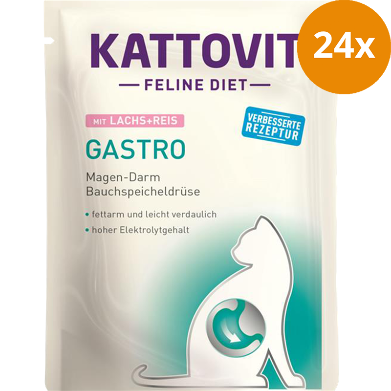 Kattovit Feline Diet Gastro Lachs & Reis 85 g