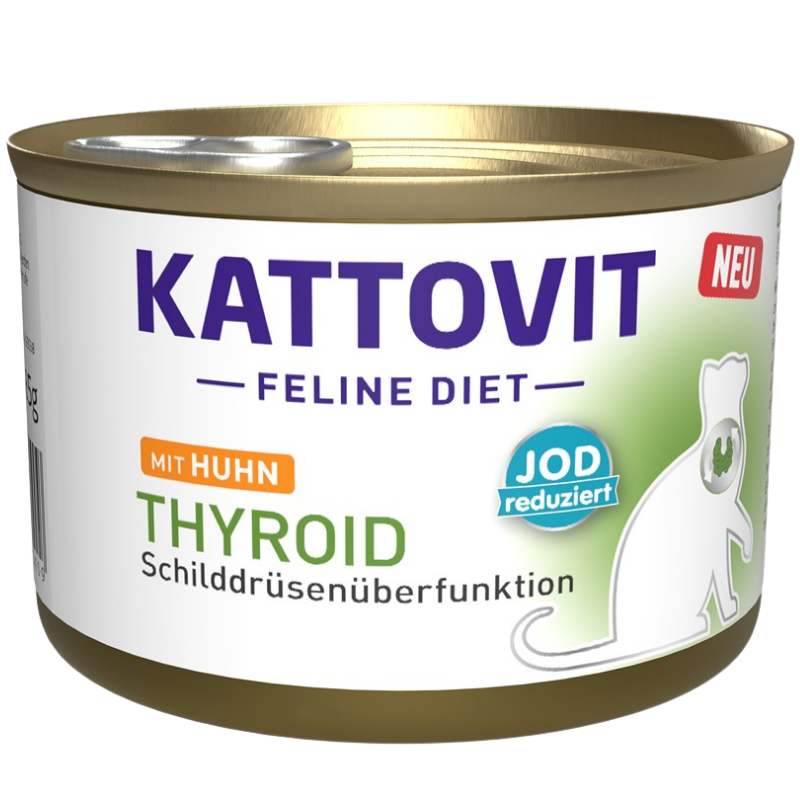 Kattovit Feline Diet Thyroid mit Huhn 185 g