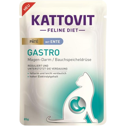 Kattovit PB Feline Gastro Paté mit Ente 85 g