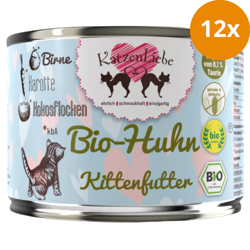 Katzenliebe Kitten Bio-Huhn mit Bio-Karotte 200 g