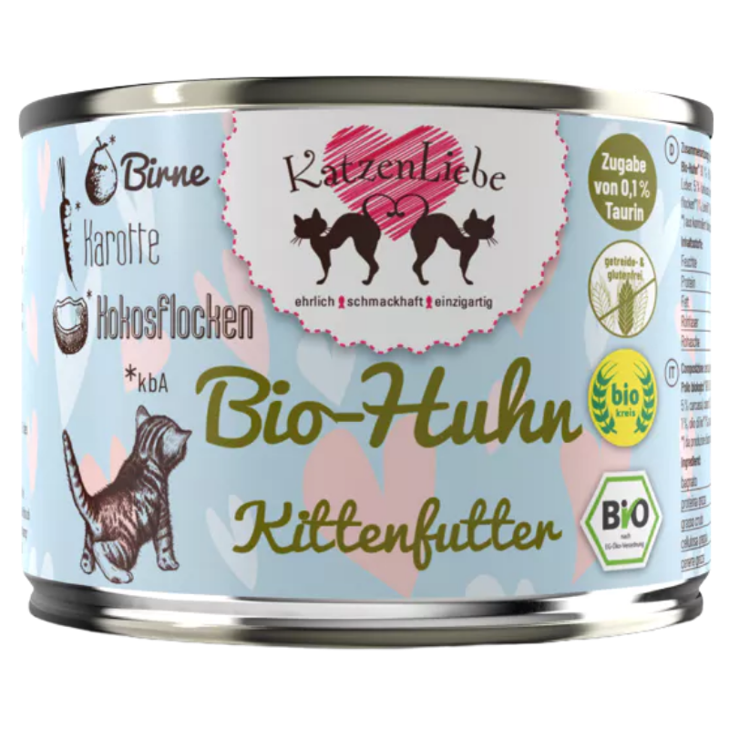 Katzenliebe Kitten Bio-Huhn mit Bio-Karotte 200 g
