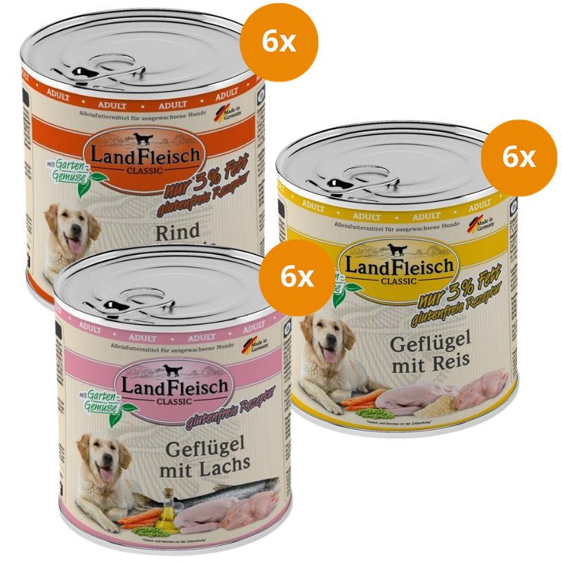 LandFleisch Classic Probierpaket 800 g – Geflügel & Rind