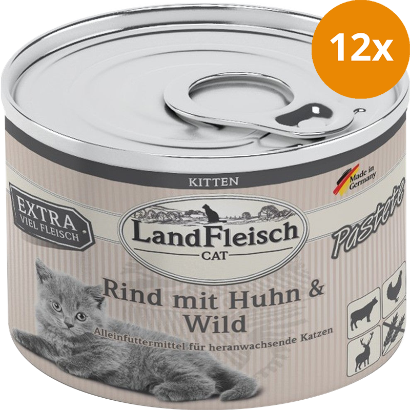 LandFleisch Kitten Pastete Rind, Huhn & Wild 100 g