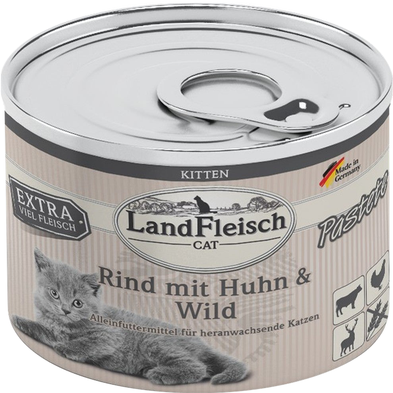 LandFleisch Kitten Pastete Rind, Huhn & Wild 100 g