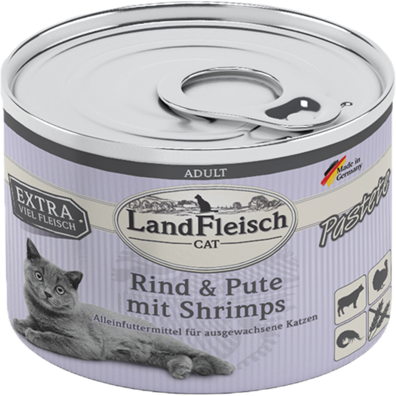 LandFleisch Pastete Rind, Pute & Shrimps 195 g