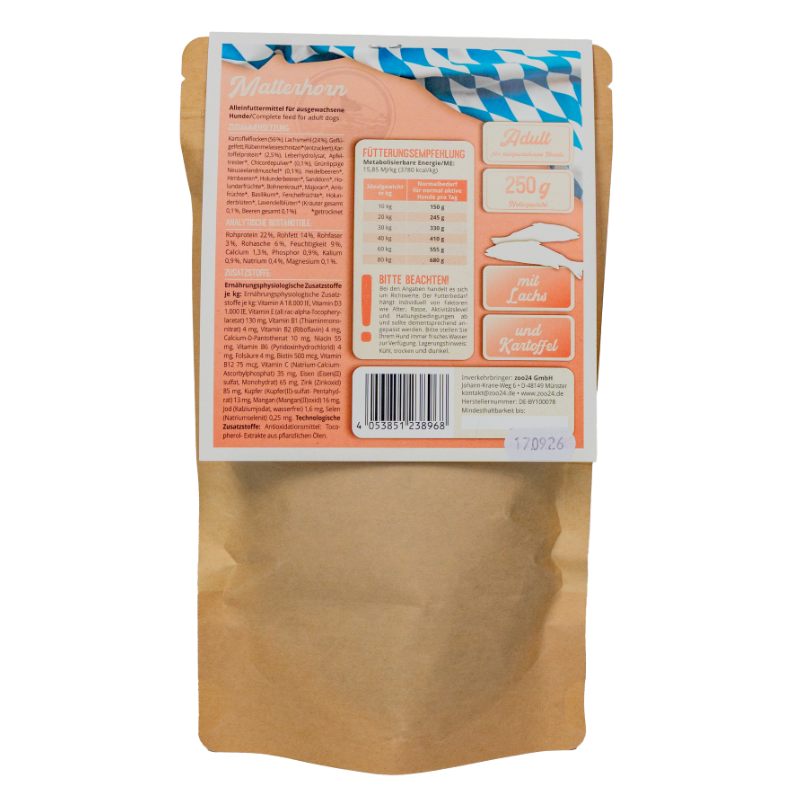 Löwenhof Matterhorn Adult (mit Lachs und Kartoffel)