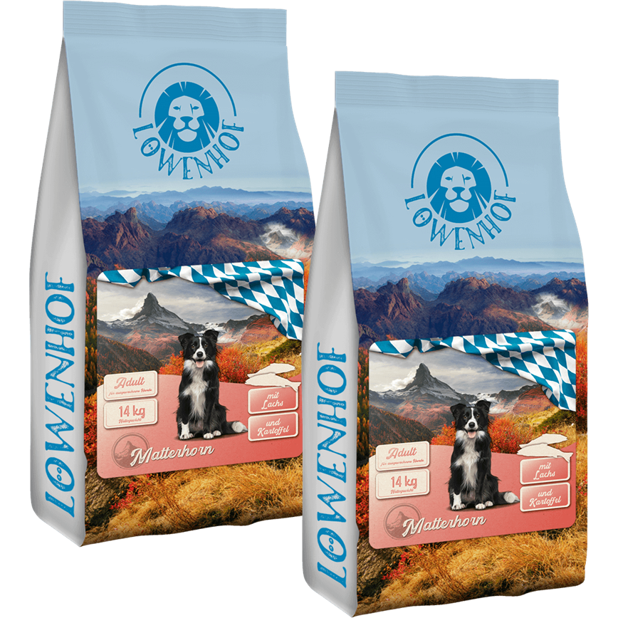 Löwenhof Matterhorn Adult (mit Lachs und Kartoffel)