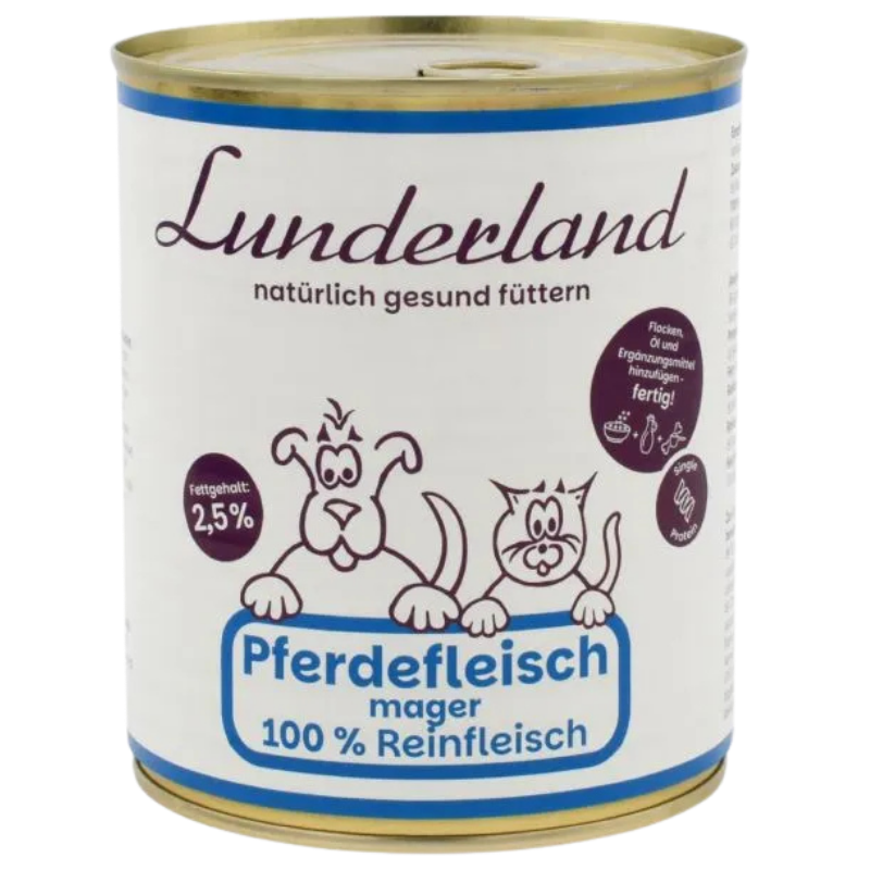 Lunderland Reinfleisch-Dose Pferdefleisch mager 800 g