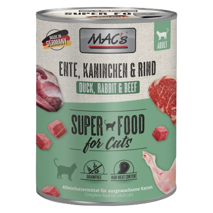 MAC's Cat Ente, Kaninchen, Rind 800 g