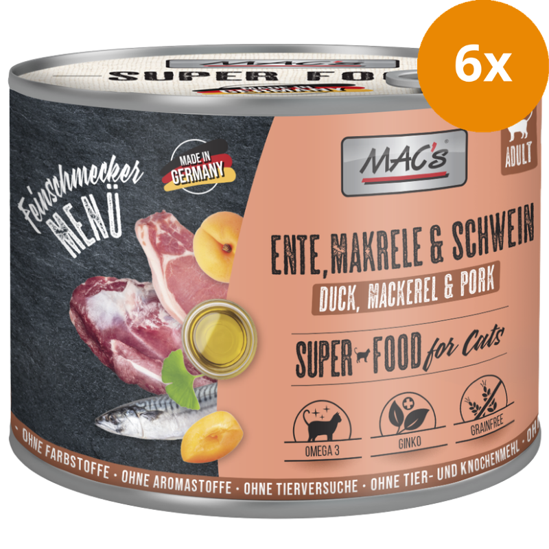 MAC's Cat Feinschmecker Ente, Makrele & Schwein 200 g