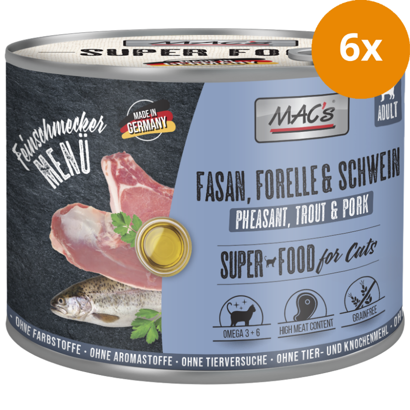 MAC's Cat Feinschmecker Fasan, Forelle & Schwein 200 g