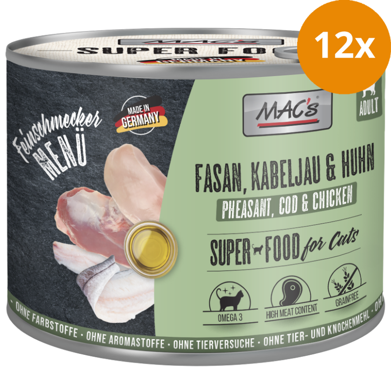 MACs Cat Feinschmecker Fasan, Weißfisch & Huhn 200 g