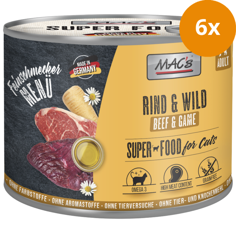 MAC's Cat Feinschmecker Rind & Wild Dose 200 g