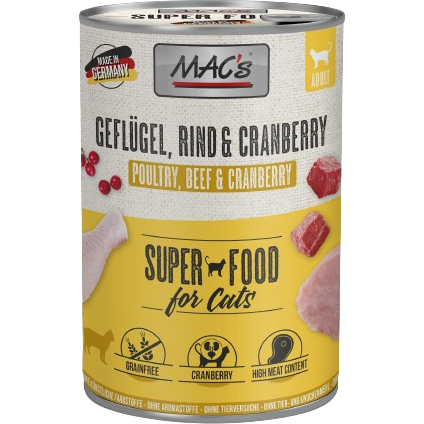 MAC's Cat Geflügel, Rind & Cranberry 800 g