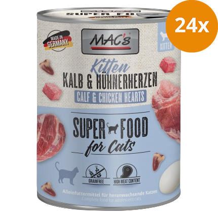 MAC's Cat Kitten Kalb & Hühnerherzen 800 g