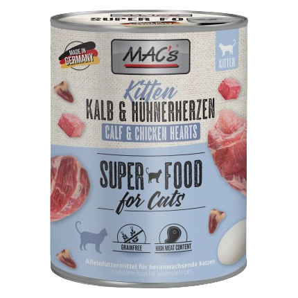 MAC's Cat Kitten Kalb & Hühnerherzen 800 g