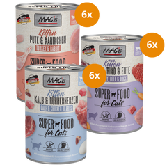 MAC’s Cat Kitten Probierpaket 400 g – 3 Sorten Geflügel & Kalb