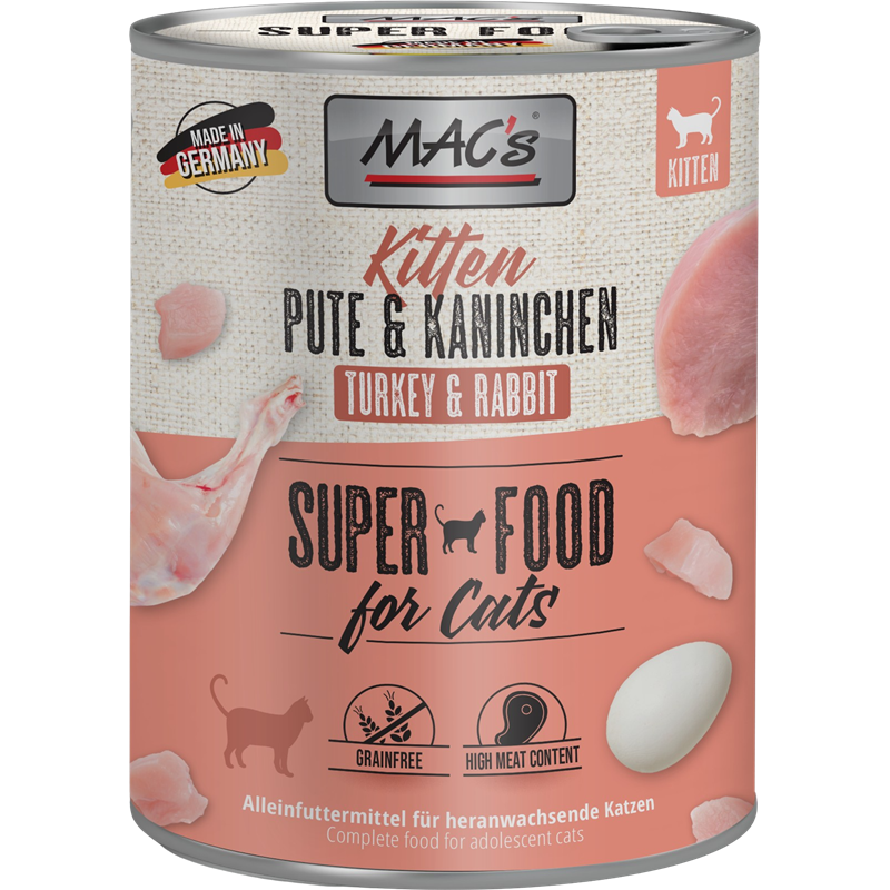 MAC's Cat Kitten Pute & Kaninchen 800 g