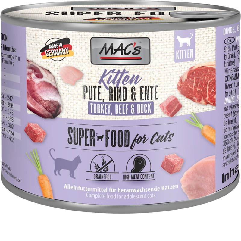 MAC's Cat Kitten Pute, Rind & Ente 200 g