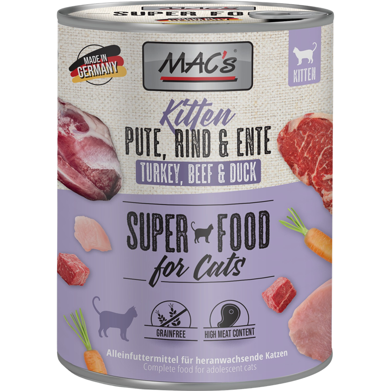 MAC's Cat Kitten Pute, Rind & Ente 800 g