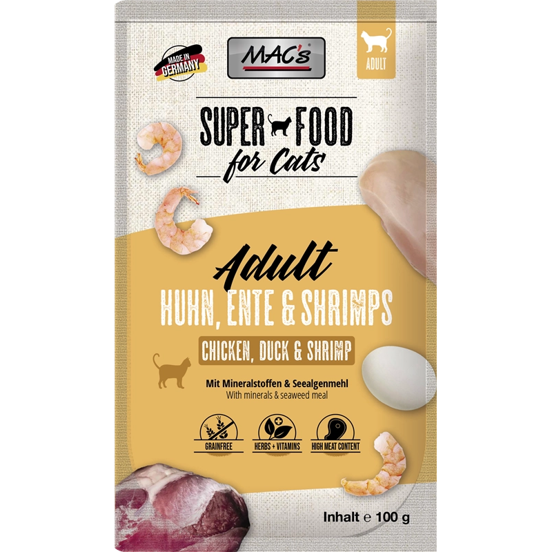 MAC's Cat Pouch Huhn, Ente & Shrimps 100 g