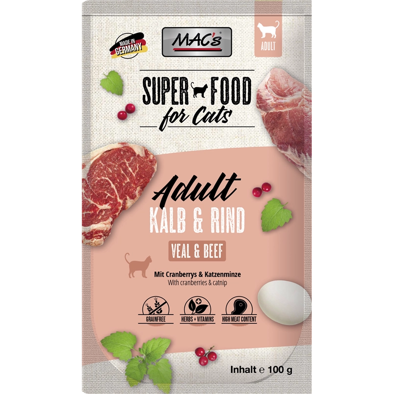 MAC's Cat Pouch Kalb & Rind 100 g