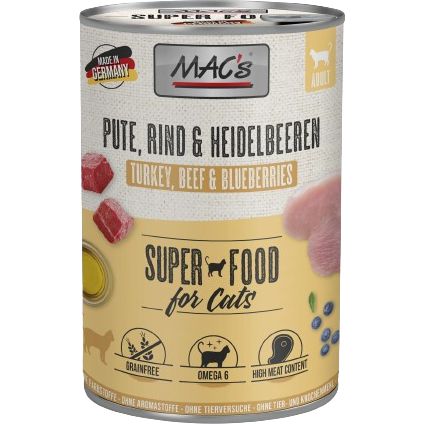 MAC's Cat Pute, Rind & Heidelbeeren 400 g