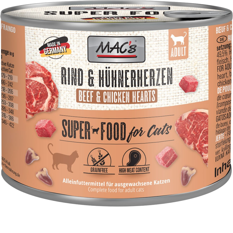 MAC's Cat Rind & Hühnerherzen 200 g