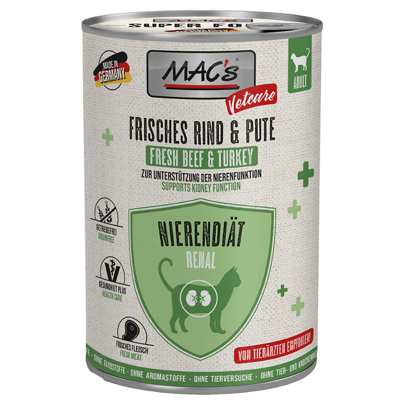 MAC's Cat Vetcare Nierendiät Rind & Pute 400 g