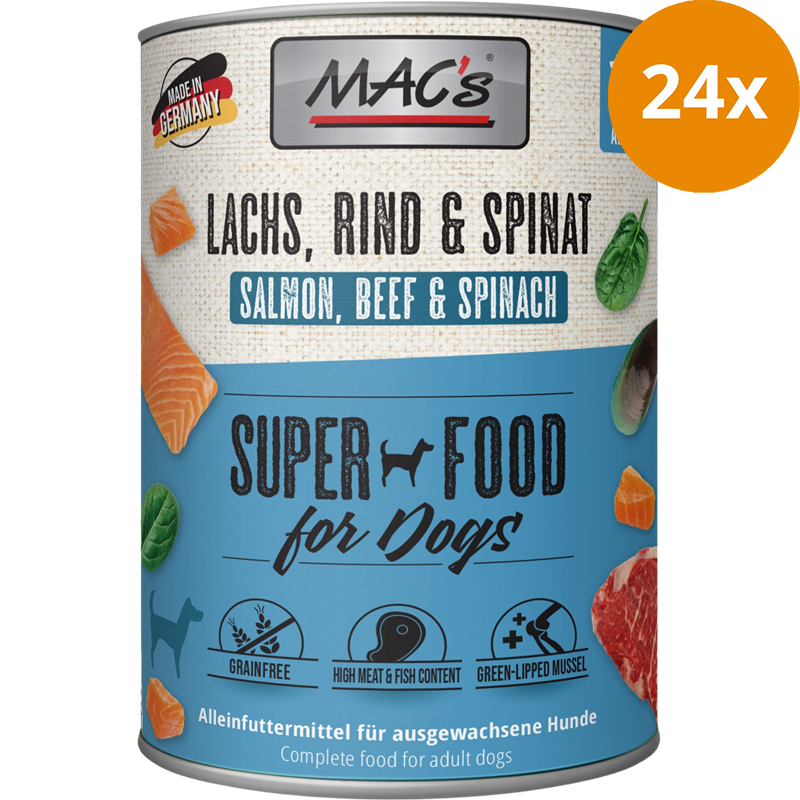 MAC's Dog Lachs, Rind & Spinat 800 g