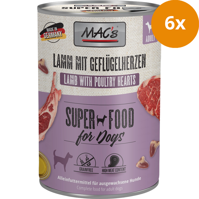 MAC's Dog Lamm & Geflügelherzen 400 g