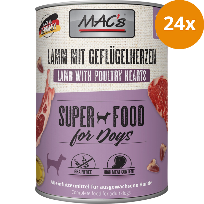 MAC's Dog Lamm & Geflügelherzen 800 g