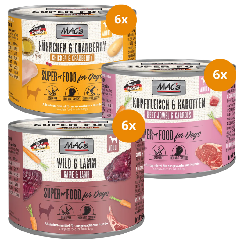MAC's Dog Nassfutter 200 g - fröhlich mixen & sparen!