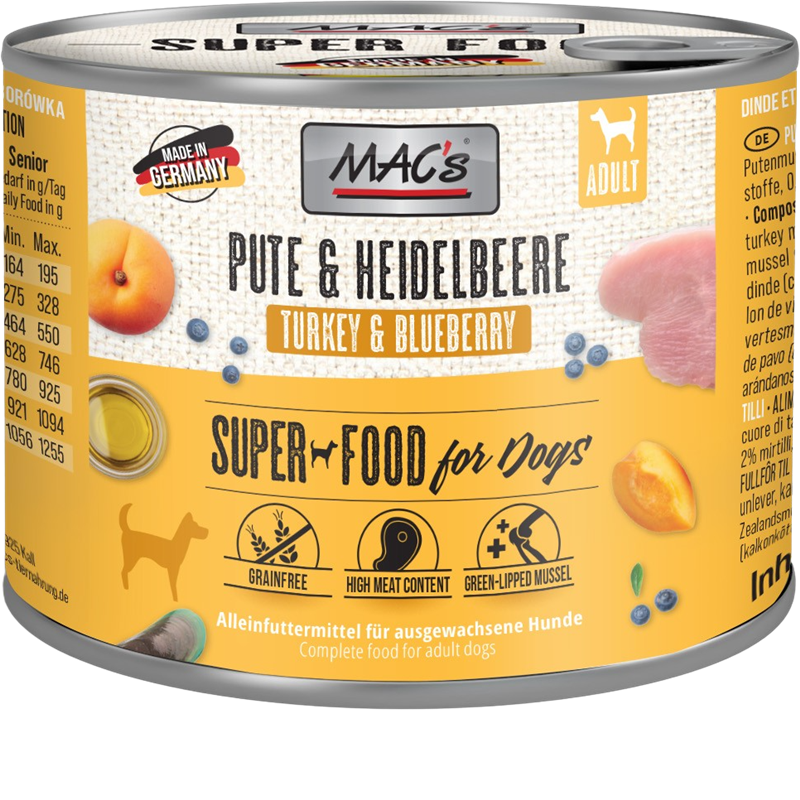 MAC's Dog Pute & Heidelbeeren 200 g