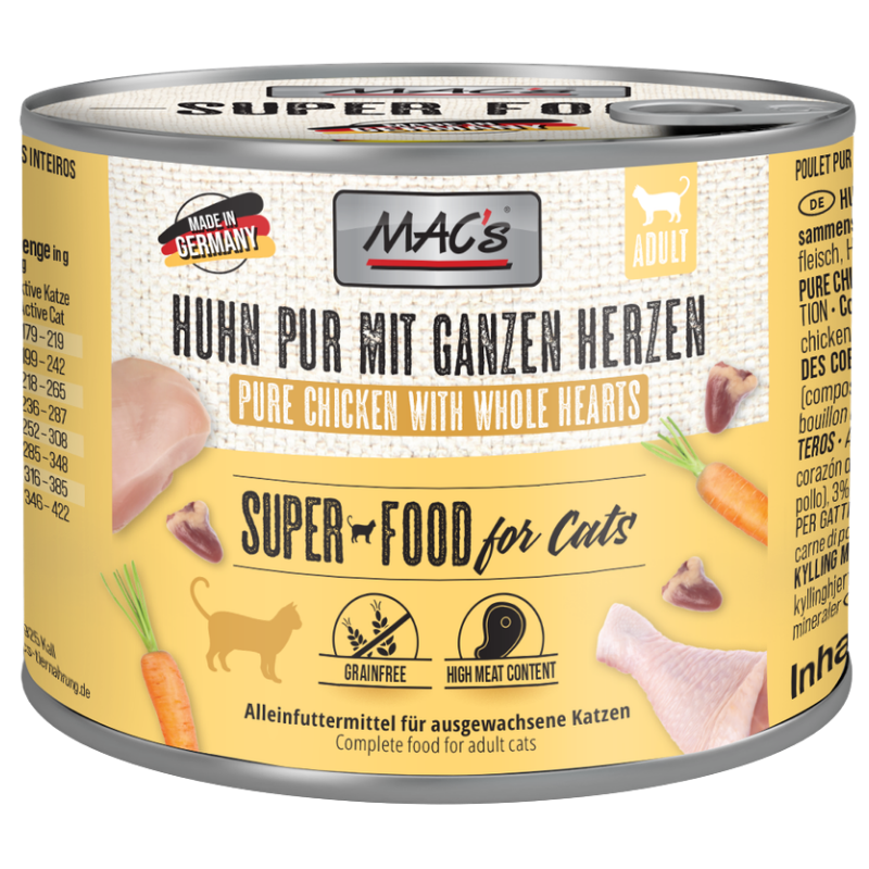 MAC's Cat Huhn mit ganzen Geflügelherzen 200 g