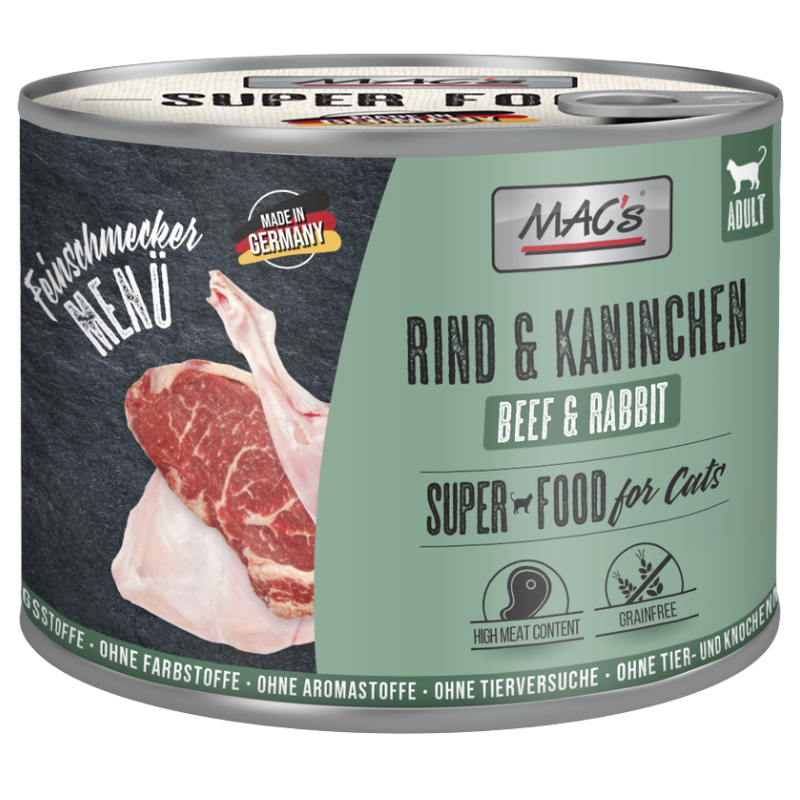 MAC's Cat Feinschmecker Rind & Kaninchen 200 g