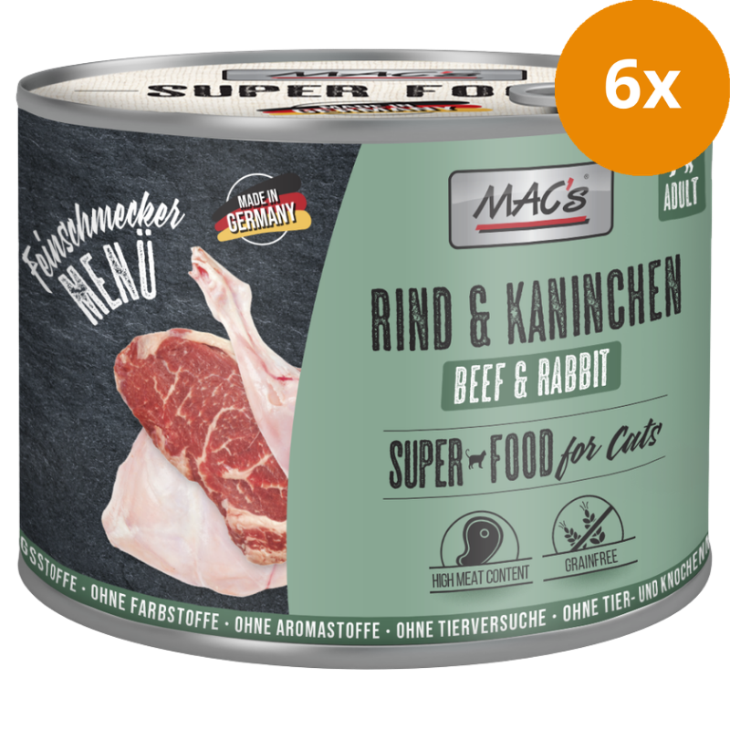 MAC's Cat Feinschmecker Rind & Kaninchen 200 g