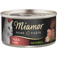 Miamor Feine Filets Naturelle Thunfisch & Lachs 80 g