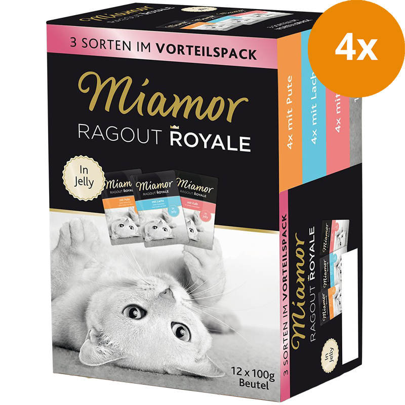 Miamor Ragout Royale in Jelly Multimix Pute, Lachs & Kalb 1200 g