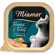 Miamor Schale Feines & Filet Geflügel Pur & Forelle 100 g