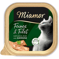 Miamor Schale Feines & Filet Geflügel Pur & Gemüse 100 g