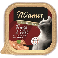 Miamor Schale Feines & Filet Senior Geflügel Pur & Rind