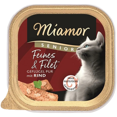 Miamor Schale Feines & Filet Senior Geflügel Pur & Rind
